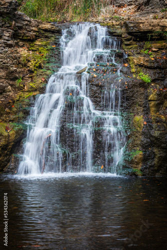 Waterfall, France Park, Indiana, USA.