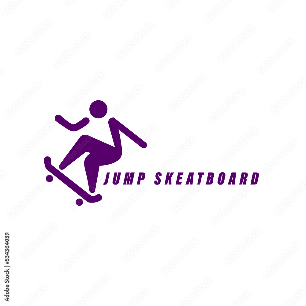 A logo illustration design for a skateboard and sports shoe shop, this logo depicts a person who likes skateboarding with a moving hand. A logo illustration design for a skateboard and sports shoe shop, this logo depicts a person who likes skateboarding with a moving hand.