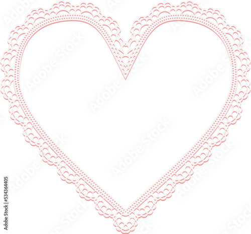 heart frame with lace ornament
