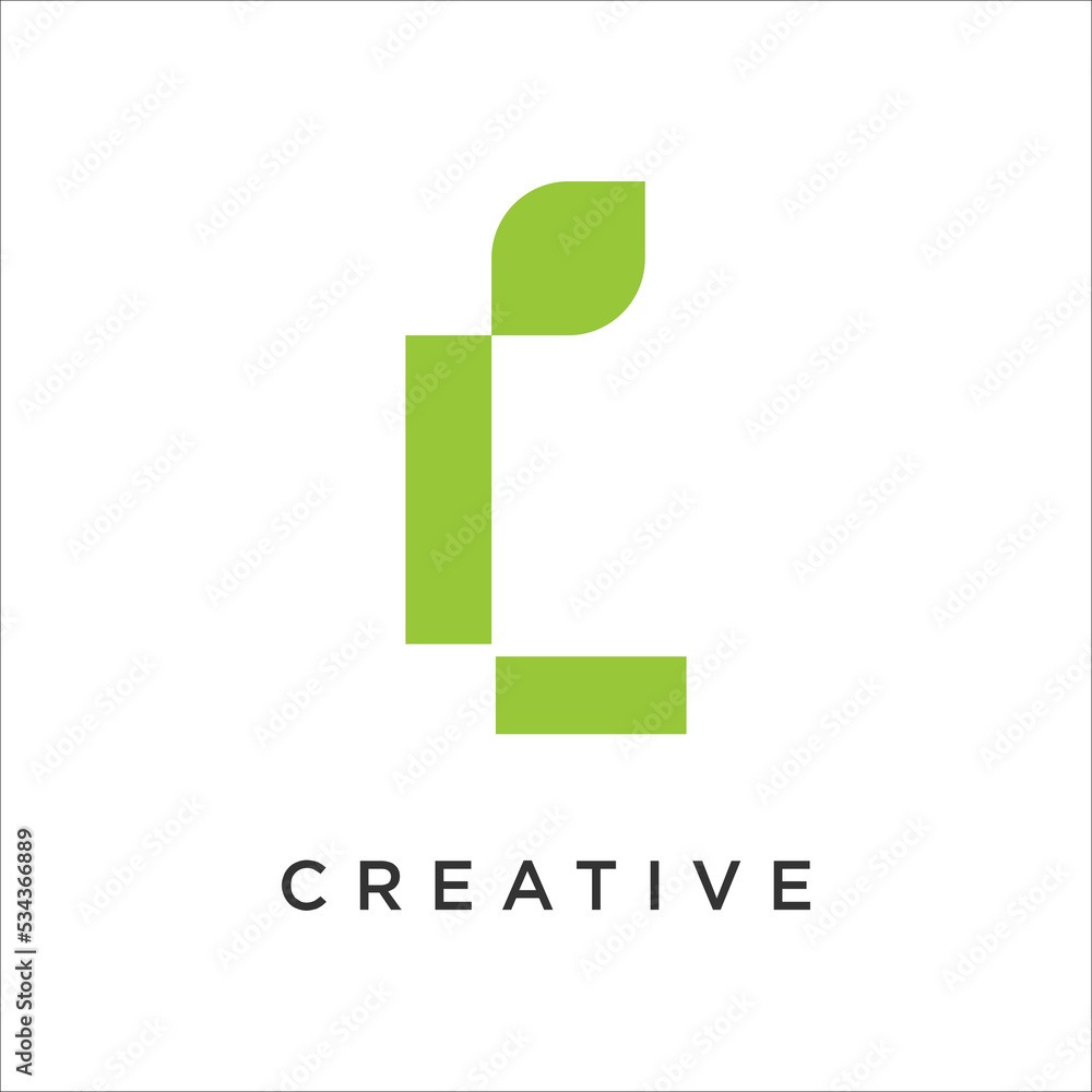 Letter L With Leafs logo icon design template elements Letter L With Leafs logo icon design template elements