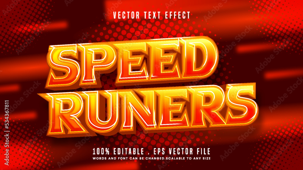 Speed runers 3d editable text effect font style Speed runers 3d editable text effect font style