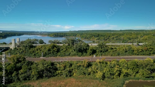 Aerial 4K video of McQuesten Bridge photo