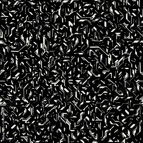 SEAMLESS VECTOR PATTERN basic modern abstract simple geo shapes and lines. Random irregular background repeat with geometric markings black and off white.