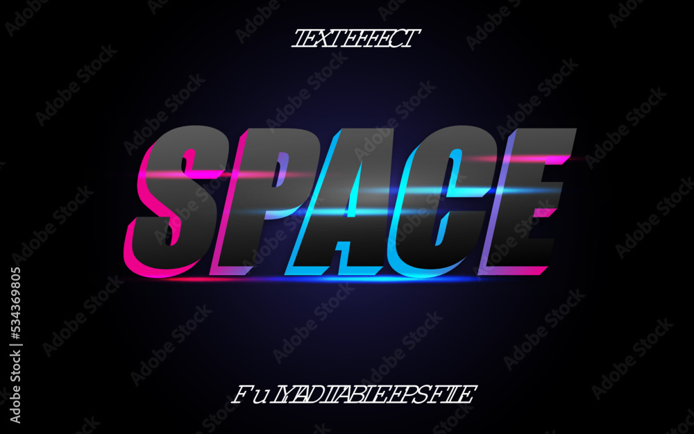 SPACE TEXT EFFECT