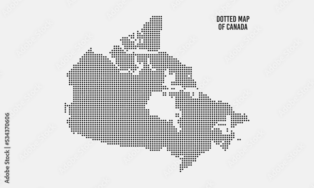 Dotted Canada Map