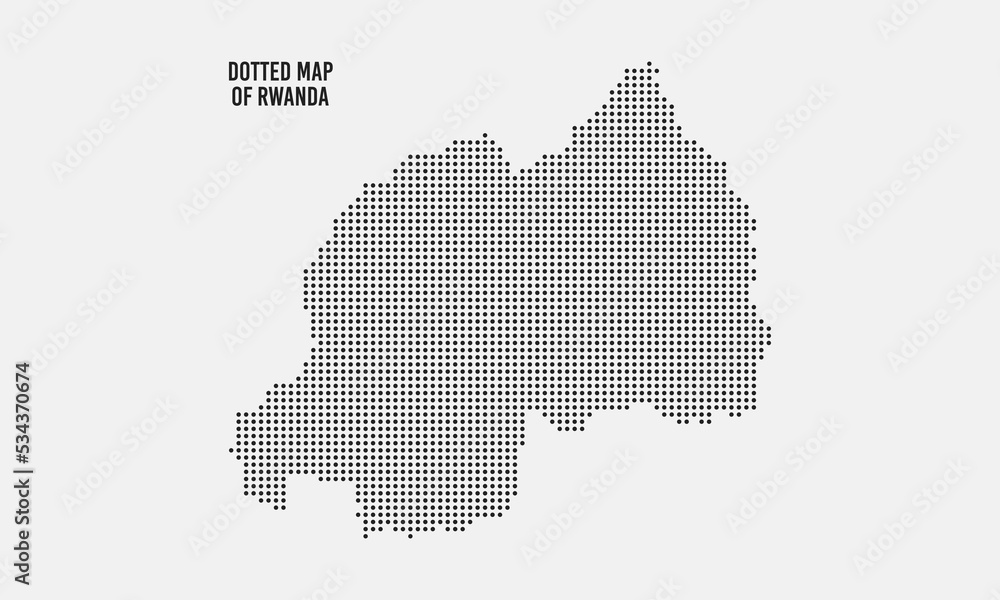 Abstract Dotted Rwanda Map