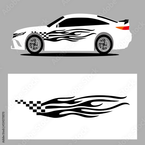 flame car decal. stripes car decal. sticker car decal