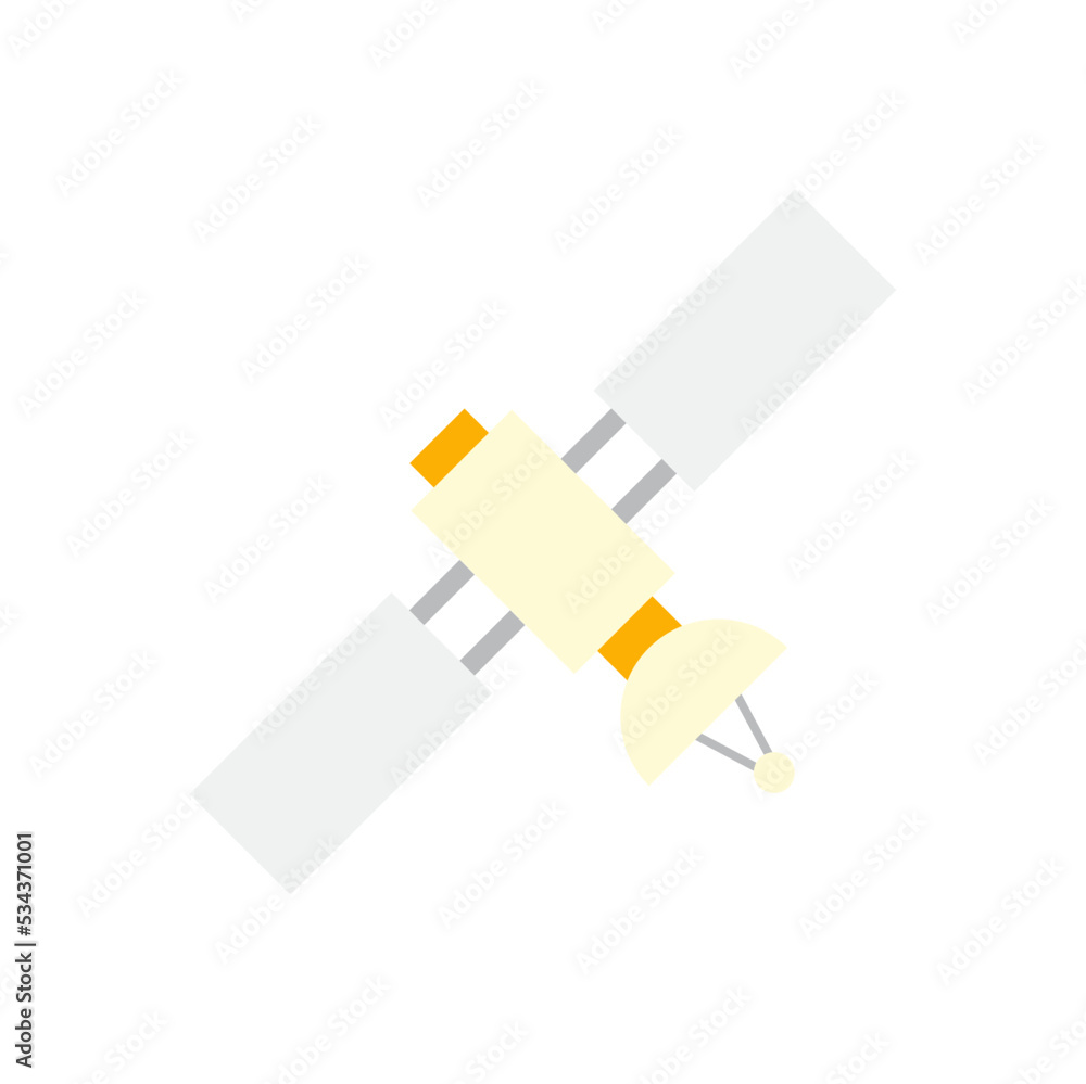 Satellite icon in color, isolated on white background Satellite icon in color, isolated on white background