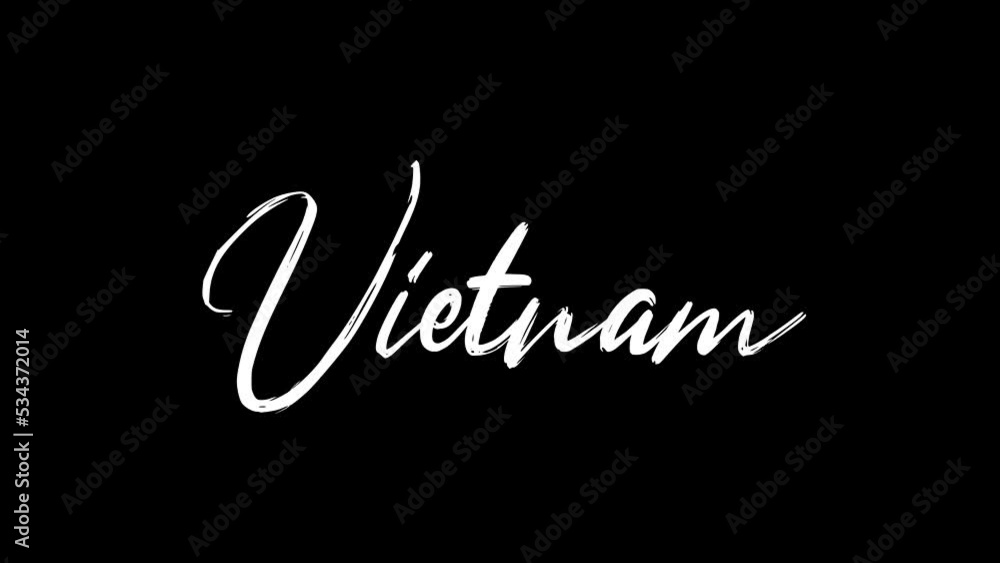 Vietnam text sketch writing video animation 4K Vietnam text sketch writing video animation 4K