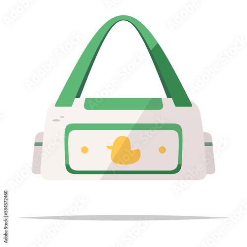 Diaper bag vector isolated illustration