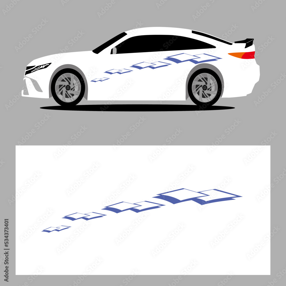 geometric stripes car decal. sticker car decal