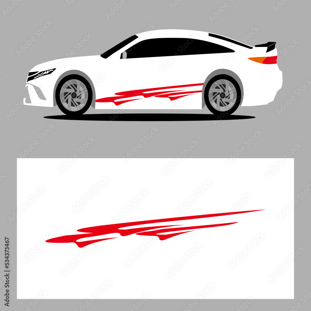 abstract car decal. sticker car decal. car stripes vector art decal. 