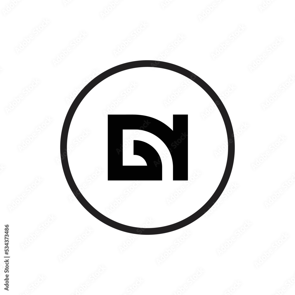Elegant initial letter GN logo vector, creative lettering monogram logo illustration Elegant initial letter GN logo vector, creative lettering monogram logo illustration