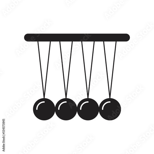 Pendulum icon design. Motion pendulum icon. Physics sign. vector illustration