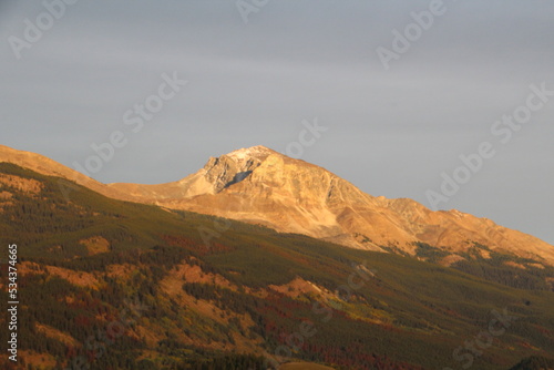 mountains in the morning