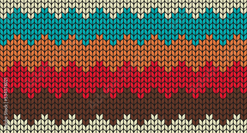 Knitted seamless pattern color traditional. colorful knitted textures. Vector illustration.