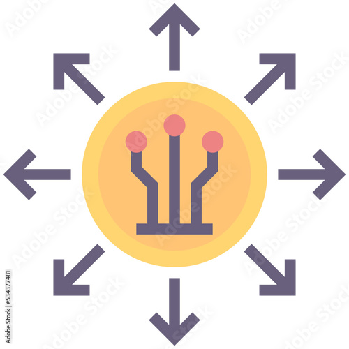 liquidation modern line style icon