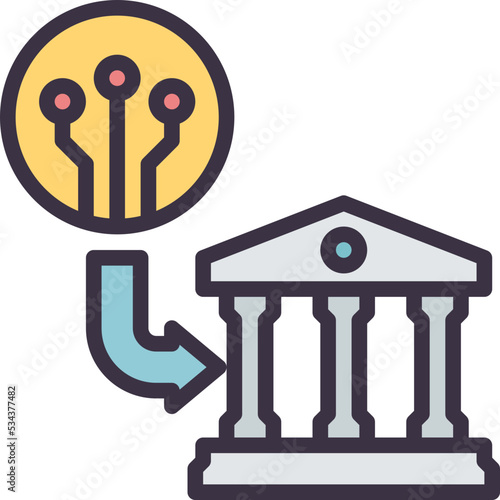 withdraw modern line style icon