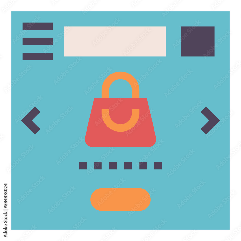 shopping modern line style icon shopping modern line style icon