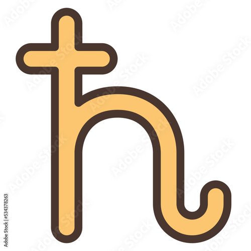 saturn modern line style icon