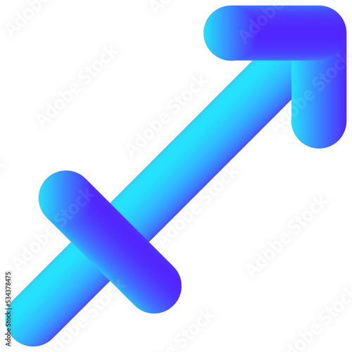 sagittarius modern line style icon