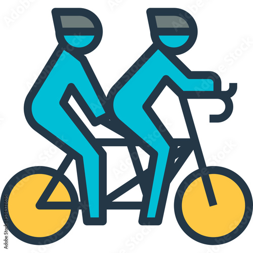 tandem modern line style icon