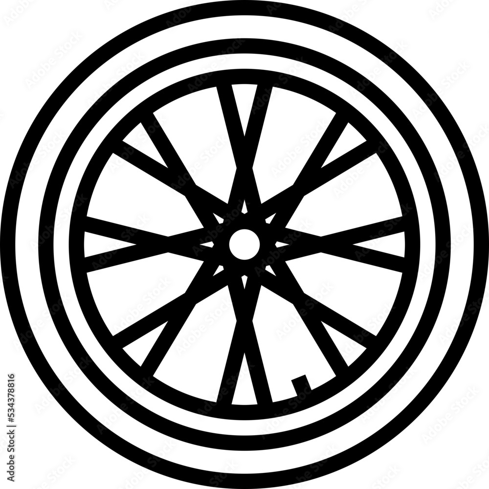 wheel modern line style icon