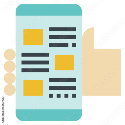 mobile modern line style icon