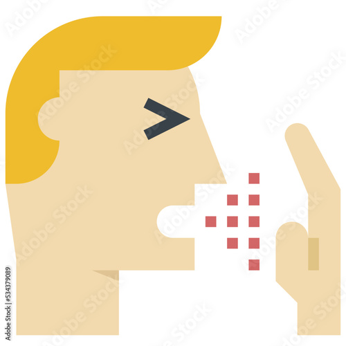 sneezing modern line style icon