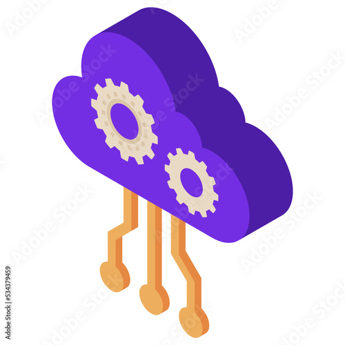 saas modern line style icon