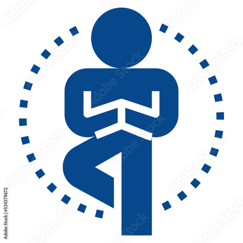 yoga modern line style icon