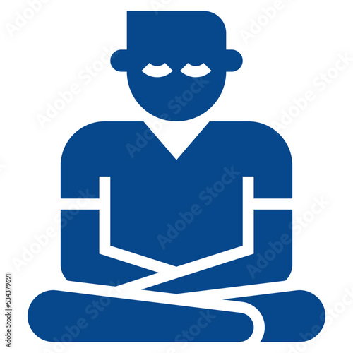 meditation modern line style icon
