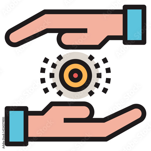 reiki modern line style icon