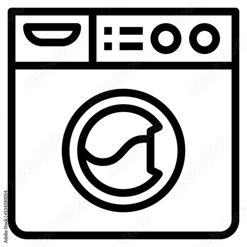 washing modern line style icon