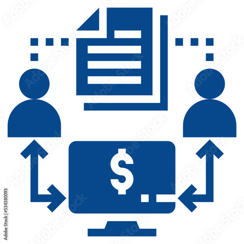 p2p modern line style icon