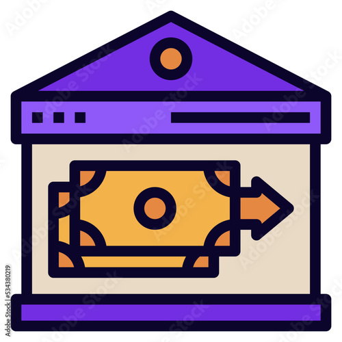 lending modern line style icon