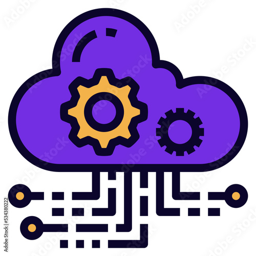 saas modern line style icon