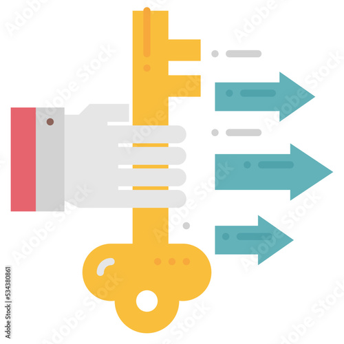 key modern line style icon