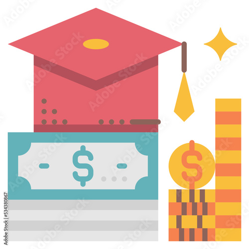 student modern line style icon