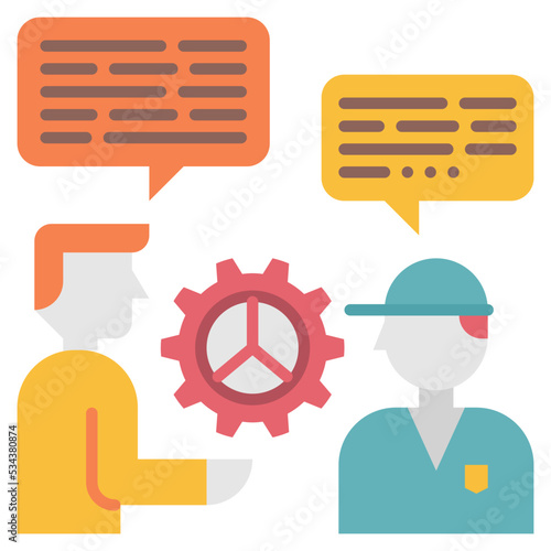 informal modern line style icon