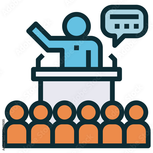 public modern line style icon