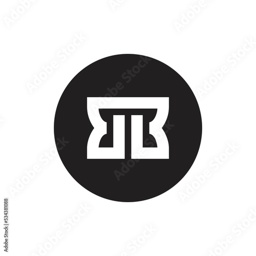 B or BB abstract logo monogram, simple initial BB logomark - Vector