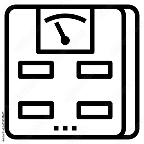scale modern line style icon