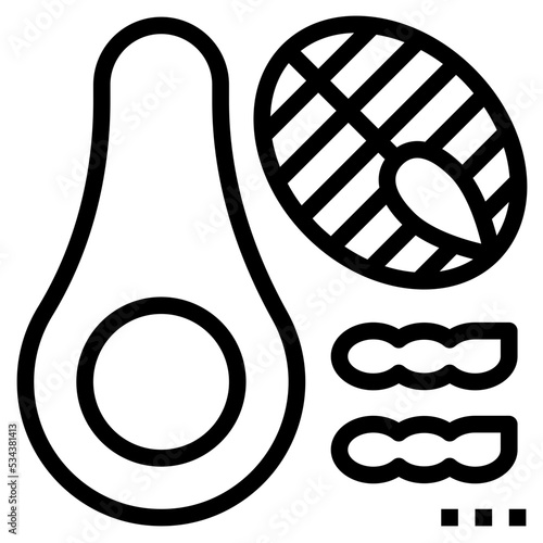 ketogenic modern line style icon