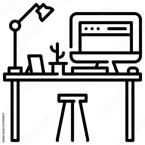 workspace modern line style icon