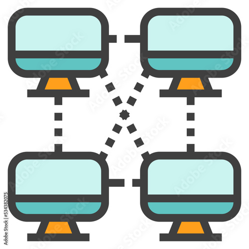 peer modern line style icon