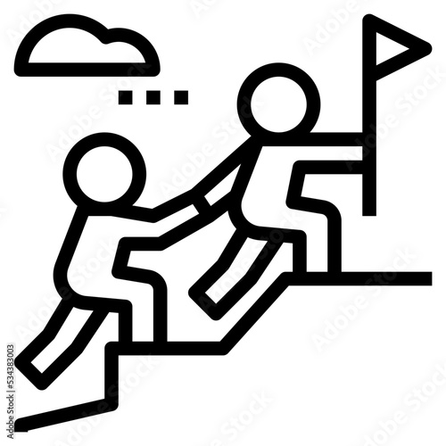 leadership modern line style icon