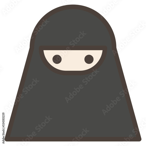 niqab modern line style icon