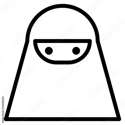 niqab modern line style icon