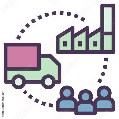 supply modern line style icon